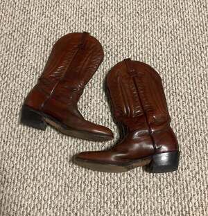 Vintage Mason Men's Brown Leather Western Cowboy Boots 10.5B